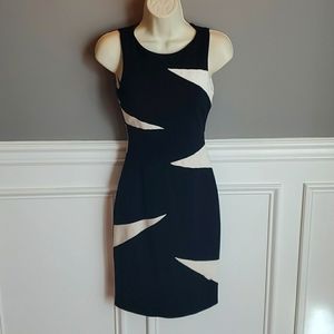 Black & White Cache Midi Dress Size 4